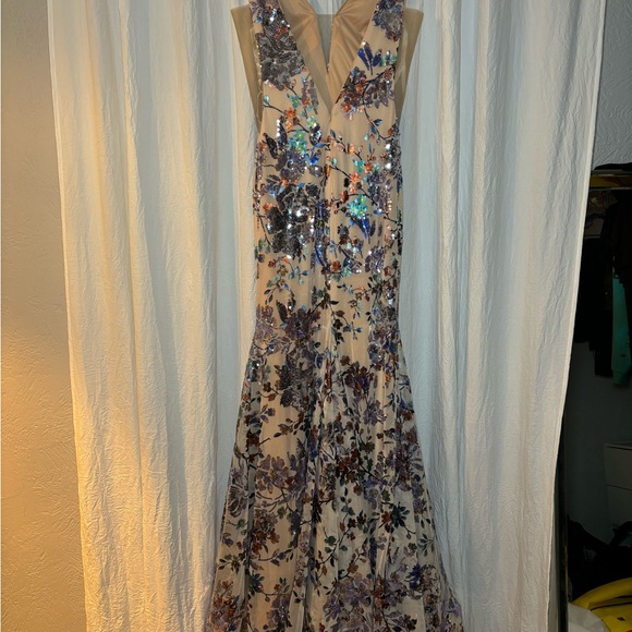 Never Worn Floral Prom Dress. - Picture 5 of 6